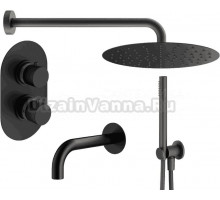 Душевой комплект Plumberia Selection Ixo KITXOT19NO60 С ВНУТРЕННЕЙ ЧАСТЬЮ, черный