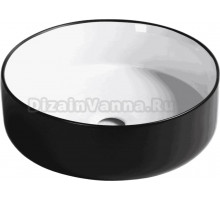 Накладная раковина Milleau Nuage MU7044A-MB/GW глянцевый белый, матовый черный