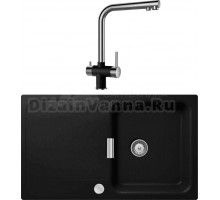 Комплект Мойка Schock Wembley 50D Cristadur пуро + Смеситель Cristadur Vitus пуро