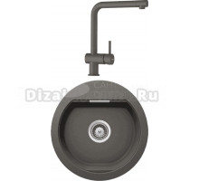 Комплект Мойка Schock Calypso 45 Cristadur серебристый камень + Смеситель Cristadur Epos full color серебристый камень