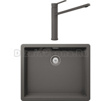 Комплект Мойка Schock Greenwich 701039U 60 Cristadur серебристый камень + Смеситель Cristadur Papilio серебристый камень