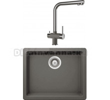 Комплект Мойка Schock Soho 60 (N-100) Cristadur серебристый камень + Смеситель Cristadur Vitus серебристый камень