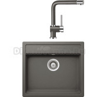 Комплект Мойка Schock Vero 60 (N-100) Cristadur серебристый камень + Смеситель Cristadur Piega серебристый камень