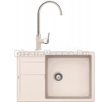 Комплект Мойка Schock Optima 60D Max Cristalite эверест + Смеситель Cristalite Simi эверест