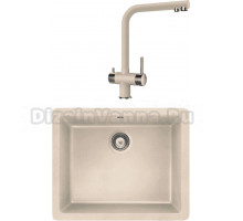 Комплект Мойка Schock Quadro 60 (N-100) Cristalite эверест + Смеситель Cristalite Wellus New эверест