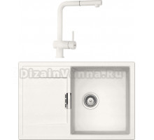 Комплект Мойка Schock Eton 50D Cristadur поларис + Смеситель Cristadur Epos-D full color выдвижной излив, поларис