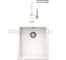 Комплект Мойка Schock Greenwich 700898U 45 Cristadur поларис + Смеситель Cristadur Piega-D выдвижной излив, поларис