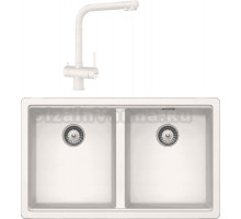 Комплект Мойка Schock Greenwich 80-2 Cristadur поларис + Смеситель Cristadur Vitus full colour поларис