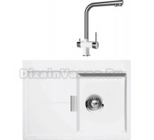 Комплект Мойка Schock Horizont 40D Small (D-100S) Cristadur поларис + Смеситель Cristadur Vitus поларис