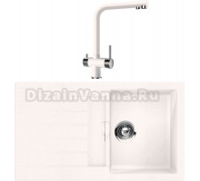 Комплект Мойка Schock Signus 45D (D-100) Cristadur поларис + Смеситель Cristadur Wellus New поларис