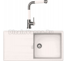 Комплект Мойка Schock Tia 60D Large Cristadur поларис + Смеситель Cristadur SC-300 поларис