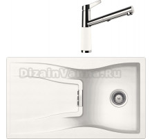 Комплект Мойка Schock Waterfall 45D (D-100) Cristadur поларис + Смеситель Cristadur SC-510-D выдвижной излив, поларис