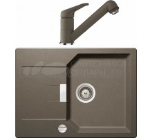 Комплект Мойка Schock Manhattan 45D Cristalite альпака + Смеситель Cristalite Daja альпака