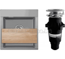 Комплект Мойка Granula Estetica 4701, алюминиум + Измельчитель Bone Crusher BC 810-SL Slim Line