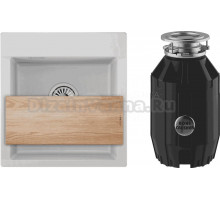 Комплект Мойка Granula Estetica 4701, арктик + Измельчитель Bone Crusher BC 910-AS