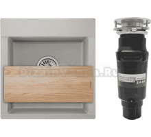 Комплект Мойка Granula Estetica 4701, базальт + Измельчитель Bone Crusher BC 910-SL-Slim Line