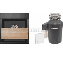 Комплект Мойка Granula Estetica 4701, турмалин + Измельчитель Bort Alligator Green