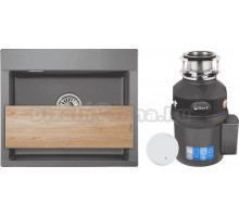 Комплект Мойка Granula Estetica 5804, графит + Измельчитель Bort Titan 9000