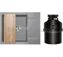 Комплект Мойка Granula Estetica 6202, алюминиум + Измельчитель Emar ATC-KZ560A