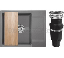 Комплект Мойка Granula Estetica 6202, графит + Измельчитель Bone Crusher BC 610-AS