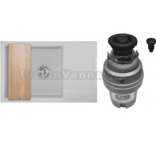 Комплект Мойка Granula Estetica 7807, арктик + Измельчитель Zorg ZR-75 D GRAFIT