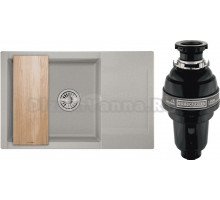 Комплект Мойка Granula Estetica 7807, базальт + Измельчитель Bone Crusher BC 1000-AS