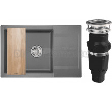 Комплект Мойка Granula Estetica 7807, графит + Измельчитель Bone Crusher BC 610-AS
