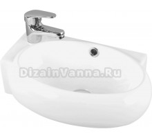 Раковина маленькая в туалет Milleau Perl MU058A-GW белый глянец, L