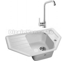 Комплект Мойка GranFest Corner C-800 E иней + Смеситель MEGA Ege MG-PL10 хром