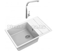 Комплект Мойка GranFest Level GF-LV-760L иней + Смеситель MEGA Mega MG-SUN03