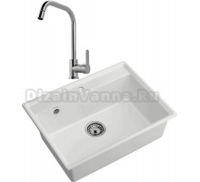 Комплект Мойка GranFest Level LV-660 иней + Смеситель MEGA City MG- ZRV104 хром