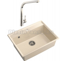 Комплект Мойка GranFest Level LV-660 кашемир + Смеситель MEGA Mega MG-SUN03