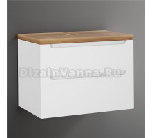 Тумба под раковину со столешницей STWORKI Берген 80 белая, столешница светлая