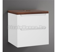 Тумба под раковину со столешницей STWORKI Берген 60 белая, столешница темная