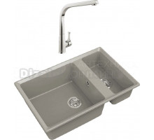 Комплект Мойка GranFest Level LV-760 K топаз + Смеситель MEGA Mega MG-SUN03