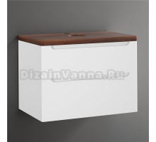 Тумба под раковину со столешницей STWORKI Берген 80 белая, столешница темная