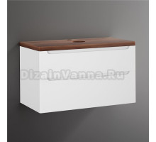 Тумба под раковину со столешницей STWORKI Берген 100 белая, столешница темная