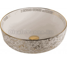 Накладная раковина Milleau Boutique MU0098-EWS белый с серебром