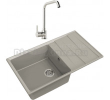 Комплект Мойка GranFest Level LV-860 L топаз + Смеситель MEGA Ege MG-PL10 хром