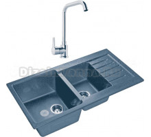 Комплект Мойка GranFest Practik P-980 KL графит + Смеситель MEGA Ege MG-PL10 хром