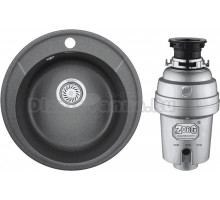 Комплект Мойка Granula Standart 4802, графит + Измельчитель Zorg Inox D ZR-38 D