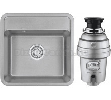 Комплект Мойка Granula Standart 5001, базальт + Измельчитель Zorg Inox D ZR-75 D