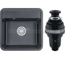Комплект Мойка Granula Standart 5001, графит + Измельчитель Bone Crusher BC 1000-AS