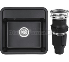 Комплект Мойка Granula Standart 5001, черный + Измельчитель Bone Crusher BC 610-AS