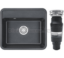 Комплект Мойка Granula Standart 5601, графит + Измельчитель Bone Crusher BC 910-SL-Slim Line