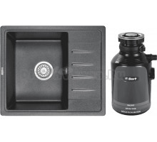 Комплект Мойка Granula Standart 5803, графит + Измельчитель Bort Alligator Plus