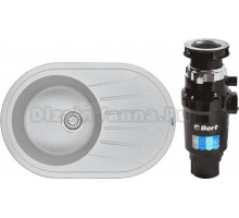 Комплект Мойка Granula Standart 7601, базальт + Измельчитель Bort Master Eco 91275752