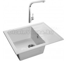 Комплект Мойка GranFest Quadro GR Q-650 L иней + Смеситель MEGA Mega MG-SUN03