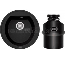 Комплект Мойка Longran Amanda AMG510 - 10 onyx + Измельчитель Emar ATC-KZ560A