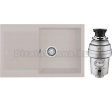 Комплект Мойка Longran Amanda AMG780.500 - 58 sabbia + Измельчитель Zorg Inox D ZR-38 D
